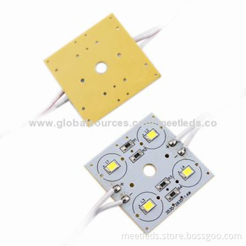 4pcs SMD2835 12V DC Waterproof IP65 Square LED Injection Module Lights with 3-year Warranty